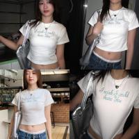 ราคา เสื้อยืด CROP TOP เสื้อยืดทรงครอป I WISH แขนสั้น Baby tee ดีเทลงานติดเพชรลายตัวอักษรด้านหน้า น่ารักมากๆคะ (21910900175)