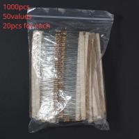 ราคา 1 4 Watt Resistor 560PCS 1000PCS 50 56 Types Carbon Film Resistor Series Kit Set 5 Color Ring Resistor 1 Ohm 10M (20819025564)