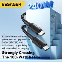ราคา Essager PD3 1 240W สายชาร์จเร็วสุดๆสายชาร์จเร็วชนิด C ชาร์จเร็วสาย5A PD Type C สำหรับ iPhone 15 14 Macbook Ipad Huewei Mate 60 Pro Black Shark Xiaomi Oneplus Samsung Honor แท็บเล็ตแล็ปท็อปชาร์จเร็วสาย
