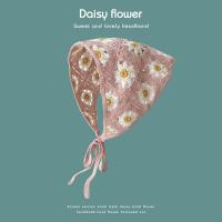 ราคา Korean Style Triangle Scarf Handmade Crochet Knitted Hair Band Womens Retro Internet Popular Cute Sweet Daisy Strap Headscarf (21712584856)