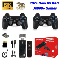ราคา สินค้าของแท้ 100 2024 ใหม่ M9 Pro 3D คอนโซลวิดีโอเกม 2 4G Dual Wireless Controller เกม 4K ทีวีวิดีโอย้อนยุค 3D เกมคอนโซล 64GB 40000 เกม Game stick รองรับ PS1 GBA PSP เกมย้อนยุค (21635406436)