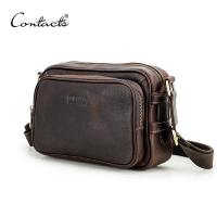 ราคา สายหนังแท้ของคอนแทคกระเป๋าสะพายไหล่สำหรับผู้ชายคุณภาพสูงกระเป๋าของผู้ชายหนังสะพายข้างกระเป๋าเดินทางกระเป๋าสำหรับ iPad Mini 8 3 (21673946108)