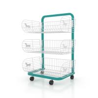 ราคา ชั้นตะกร้ามินิมาร์ท 3 5 ชั้น หน้าเดียว มีล้อ กว้าง 58 cm รุ่น Pony แบบโครง เชลฟ์วางขายของชำ ชั้นตะกร้าขนม ชั้นวางของ ชั้นวางสินค้า เชลฟ์วางของ เชลวางสินค้า ชั้นวางขายของชำ ชั้นวางของร้านค้า ชั้นมินิมา