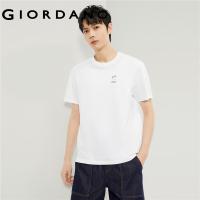 ราคา GIORDANO ผู้ชาย เสื้อยืด 100 Cotton Pinเย็บปักถักร้อยกระเป๋าTee Crewneckแขนสั้นฤดูร้อนแฟชั่นสบายๆTshirts Free Shipping 13024223 (21421861455)