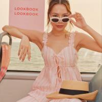 ราคา lookbooklookbook blondie top pink stripe เสื้อสายเดี่ยว ลายทาง สีชมพู (22052465852)