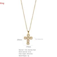 ราคา Hot selling E Commerce Hot Micro Inset Zircon Pendant Copper Plated Cross Necklace Female Titanium Steel Clavicle Chain Jewelry (21601158485)