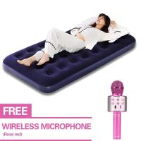 ราคา แถม ไมโครโฟนคาราโอเกะบลูทู ธ ที่นอนเป่าลม 3 5 ฟุต 73x191x22 ซม Blue Inflatable Single Air Bed Mat (4351218747)