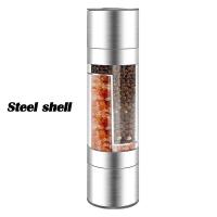 ราคา Salt and Pepper Grinder 2 in 1 Manual Stainless Steel Salt Pepper Mills with Adjustable Ceramic Grinding Spice Mill Kitchen Tool (22038380171)