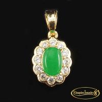 ราคา Inspire Jewelry NN จี้มรกต หยก และพลอยเขียวส่อง งานDesign จิวเวลรี่หลายแบบ เพชรกลมCZ ตัวเรือน24K (21688179432)