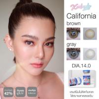 ราคา คอนแทคเลนส์ ขนาดมินิ Brown Gray California Luxzylens (18172819745)