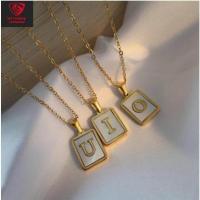 ราคา Y H สร้อยคอโซ่ สเตนเลส 18K จี้ตัวอักษร 26 ตัว ประดับจี้รูปตัวอักษร สีทอง สําหรับผู้หญิง สร้อยคอ (19893347882)