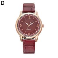 ราคา สายหนัง PU นาฬิกาควอตซ์โลหะนาฬิกาข้อมือสตรีแบบลำลองหนาสองชั้นนาฬิกาข้อมือผู้หญิงหน้าปัดแบบเรียบ A4B4 (21028004403)