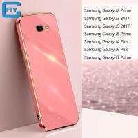 ราคา FlyGoods เคสโทรศัพท์แบรนด์สำหรับ Samsung Galaxy J2 Prime J3 2017 J4 Plus J5 Prime J5 2017 J7 2015 J7 2017 J7 Prime ชุบหรูหรากล่องสีขนมหวานสีชุบทองรวมทุกอย่างเลนส์โทรศัพท์ (15603600126)