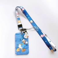 ราคา เชือกยาวคู่กระเป๋าเก็บบัตรพร้อมจี้บัตรนักเรียนเคสป้องกันการ์ด IC มิกกี้เมาส์แบบเรียบง่าย Relief พิมพ์ลายเป็ดโดนัลด์ (18720792453)