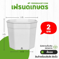 ราคา กระถาง กระถางต้นไม้ 8เหลี่ยม ขนาด 2 3 4 นิ้ว สีดำ สีขาว สีเทา สีอิฐ สีใส (21921061253)