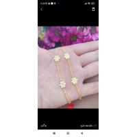 ราคา สร้อยข้อมือทองน้ำหนัก1 2สลึง งานลงยาทองแท้ ทอง96 5 (16616861495)