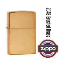 ราคา 204B Zippo Brushed Brass ของแท้ Empty Zippo Lighter without Fuel ไฟแช็กเปล่าไม่มีเชื้อเพลิง (481312669)