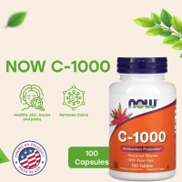 ราคา NOW vitamin C 1000 100 Tablets พร้อมโรสฮิปและไบโอฟลาโวนอยด์ บรรจุ (21697928503)