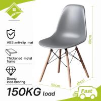 ราคา HT เก้าอี้ เก้าอี้มินิมอล สไตล์โมเดิร์น เก้าอี้ออฟฟิศ เก้าอี้ทำงาน เก้าอี้สีขาว ที่นั่งพลาสติก ขาไม้สีบีช เก้าอี้กินข้า (22012138155)