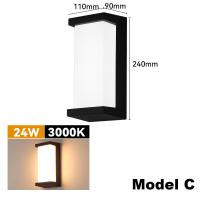 ราคา LUCKYLED 24W IP65 โคมไฟติดผนัง ไฟประดับกลางแจ้ง ไฟติดผนังกลางแจ้ง ไฟ LED กลางแจ้ง แสงอุ่น สไตล์ยูโร (22068090218)