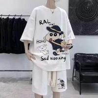 ราคา Hanlu เสื้อยืดผู้ชาย ชุดสูทกางเกงขาสั้นแขนสั้นสำหรับผู้ชายชุดสูทกีฬาพิมพ์ลายการ์ตูนแฟชั่นย้อนยุคฤดูร้อน (21286007460)