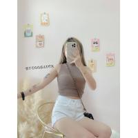 ราคา SpinnyHouse เสื้อกล้ามครอป แขนกุดเสื้อสายฝอ คอเต่าแขนเว้า กล้ามมิ้ง B 016 1 A (14154281215)