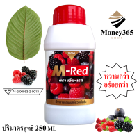 ราคา ส่งฟรี เก็บคูปองใต้รูป แพ็ค 1 ขวด 250 ML M Red เอ็ม เรด น้ำหวานกลิ่นผลไม้รวมเข้มข้น 250 ML แถมฟรี ปากกา1 ด้าม (21525647912)