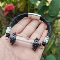 ราคา สายตระกรุดหนัง ไม่รวมปลอกตระกรุด สายกำไลหนัง กำไลหนัง สายตระกรุดหนังถัก ใส่ตระกรุด เครื่องลาง (16971268858)