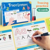 ราคา บัตรคำศัพท์ Alphabet ABC Flash Cards with Erasable Marker แฟลชการ์ด Dry Erase Board Letter Tracing Writing Handwriting Flashcards Kindergarten Learning Eudcatioal Toy for Kids Preshooler 3 6 Years Old