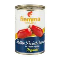 ราคา ไฟมมา มะเขือเทศปอกเปลือกในน้ำมะเขือเทศ ออร์แกนิค 400 กรัม Organic Italian Peeled Tomatoes in Tomato Juice 400g Fiamma brand (22045386216)