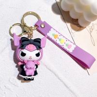 ราคา Anime Sanrio Kitty Figures Keychain Kuromi My Melody Action Figural Model PVC Key Ring Cinnamoroll Figurine Birthday Gifts (21515585347)