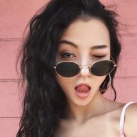 ราคา Fashion Pink Round Sunglasses Women Men Female Brand Metal Frames Mirror Lenses Sun Glasses for Women Retro Male De Sol (962984290)