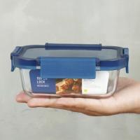 ราคา Super Lock กล่องแก้วถนอมอาหาร 370 ml รุ่น 6219 ทรงผืนผ้า Blue series กล่องแก้ว กล่องถนอมอาหาร กล่องเก็บอาหาร (21897443946)
