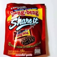 ราคา Beng Beng share It เบง เบง แชร์ อิท เวเฟอร์สอดไส้ครีม เคลือบคาราเมล ช็อคโกแลตและข้าวพอง บรรจุ 10 ซอง (21754506461)