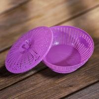 ราคา ตะกร้า ตะกร้ากลมมีฝา ตะกร้ามีฝาปิด ตะกร้าใส่ของลายฉลุดอกไม้ กล่องใส่ของอเนกประสงค์ ตระกร้าใส่ของ ใบใหญ่ (15979676064)