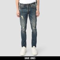 ราคา DAVIE JONES กางเกงยีนส์ Slim Tapered Fit Jeans RE0002 สีกรม (21407041781)