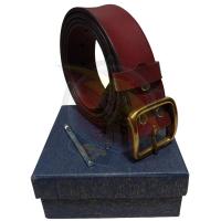 ราคา เข็มขัดหนังวัวแท้ Italy หัวทองเหลืองแท้ คุณภาพเกรด premium นำเข้าจาก Italy แท้ เข็มขัดหนังแท้ ชาย ถอดหัวได้ (21283156752)