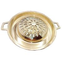 ราคา กะทะทองเหลือง BBQ กะทะปิ้งย่างชนิดมีรู กว้าง 35 ซม กะทะย่างหมูกะทะ สำหรับเตาถ่าน ทำจากทองเหลืองแท้ ปิ้งย่าง ลวกจิ้ม (21548308227)