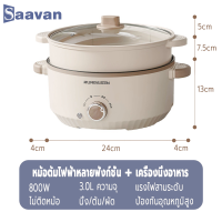 ราคา Xiaomai กระทะไฟฟ้า 28cm หม้อสุกี้ชาบู กะทะไฟฟ้า หม้ออเนกประสงค์ 4 6L 1000W กะทะไฟฟ้าเอนก หม้อนึ่ง นึ่ง ต้ม ผัด หม้อไฟ (22027244948)