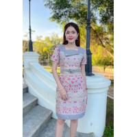 ราคา ชุดไทย ผ้าไทยคอเหลี่ยมอกพับ สวยๆ (21545029828)