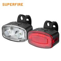 ราคา SUPERFIRE ไฟหน้าติดหน้ารถจักรยาน ไฟหลังจักรยาน ไฟหน้า ไฟท้าย รุ่นชาร์จแบต กันน้ำได้ ชาร์จไฟusb Bike Bicycle Lights LED USB Rechargeable BL43 (22006009863)