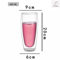 ราคา แก้วสองชั้น แก้วกาแฟใส 2 ชั้น ขนาด 80 650ml กันความร้อน สวยงาม ทนทาน ใส่ได้ทั้งน้ำร้อน เย็น แก้วกาแฟสองชั้น ฉนวนกันร้อน (21411641824)