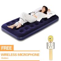 ราคา แถม ไมโครโฟนคาราโอเกะบลูทู ธ ที่นอนเป่าลม 3 5 ฟุต 73x191x22 ซม Blue Inflatable Single Air Bed Mat (4351218746)