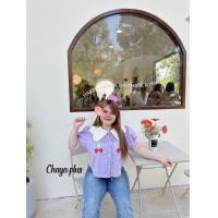 ราคา เสื้อคอบัวสไตล์มินิมอลน่ารัก อก38 52 ปักลายสตรอเบอรี่ Bigsize Plussize Chubby (21778910106)