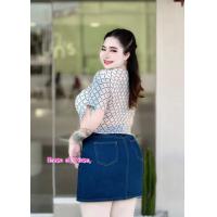 ราคา Plussize เสื้อซีทรูแหวกเอวสาวอวบ เสื้อสาวอวบสุดฮอท อก38ถึง52 (21708591247)