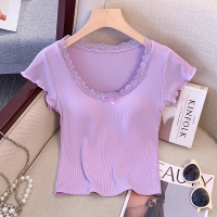 ราคา KaeKai พร้อมส่ง เสื้อยืด ผ้าเรยอน ใส่สบายยืดได้เยอะ แต่งโบว์ตรงกลาง น่ารักเรียบหรู แมทได้กับทุกลุค (21956329084)