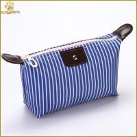 ราคา Long Makeup Bag Stripe Pattern Folding Waterproof Travel Pouch Portable Wash Bag (21728101222)