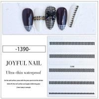 ราคา ลายตารางหมากรุกสีดำและสีขาวแบบทำมือลายตารางหมากรุกพันนกเครื่องประดับเล็บ3D สติกเกอร์ติดเล็บสติกเกอร์บางเฉียบพร้อมสติ๊กเกอร์กาวด้านหลังสติกเกอร์กันน้ำ (19050984711)