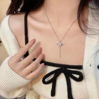 ราคา biu8เครื่องประดับ สร้อยคอโชคเกอร์ จี้รูปลูกศรกามเทพ ประดับเพทาย และโบว์ สีชมพู ยาว (20526024449)