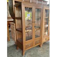 ราคา มี 2 สี ตู้ไม้สัก Teak Wood Cabinet สูง 130 x กว้าง 70 x ลึก 40 cm ตู้โชว์ไม้สัก ประกอบแล้ว (22090065331)
